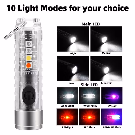 캠핑용 포켓 키체인, 저렴한 플라스틱 LED 손전등